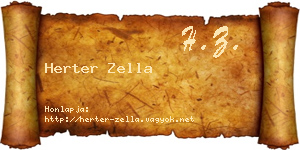 Herter Zella névjegykártya